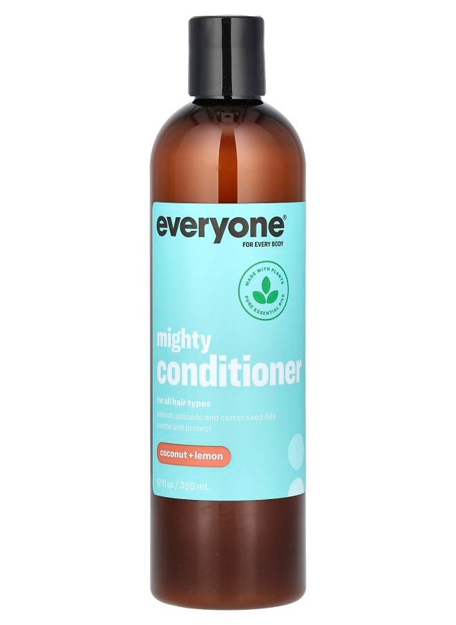 Everyone Mighty Conditioner For All Hair Types Coconut + Lemon 12 fl oz (355 ml) 
