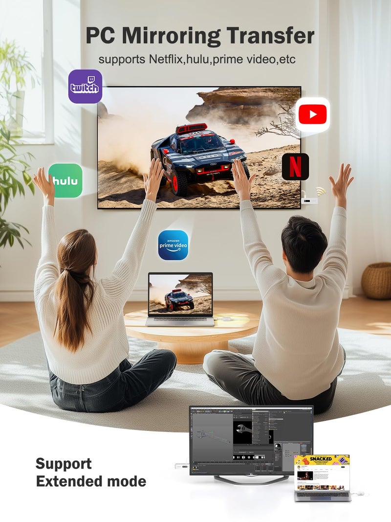 Lemorele Wireless HDMI Transmitter and Receiver Kit (HDMI Version), 2.4/5G WiFi 50M 1080P Full HD, for Transmitting Video and Audio from Laptop/Camcorder/TV Box to HDTV/Projector/Monitor - Image 2