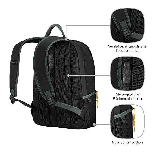 WENGER, Next 23 Trayl, 15.6 Inches Laptop Backpack, 22 liters, Gravity Black, 612564, Work And Adventure Bag - Image 5