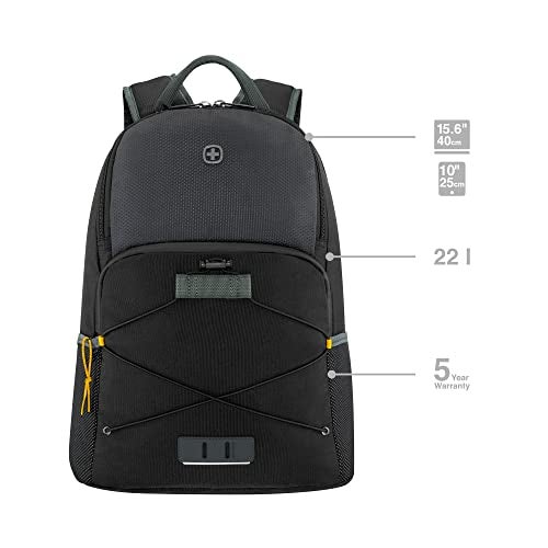 WENGER, Next 23 Trayl, 15.6 Inches Laptop Backpack, 22 liters, Gravity Black, 612564, Work And Adventure Bag - Image 3
