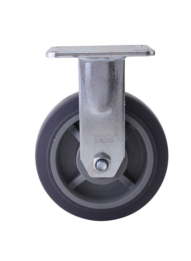 BMB tools grey  rubber caster Fixed - 5inch - Image 2