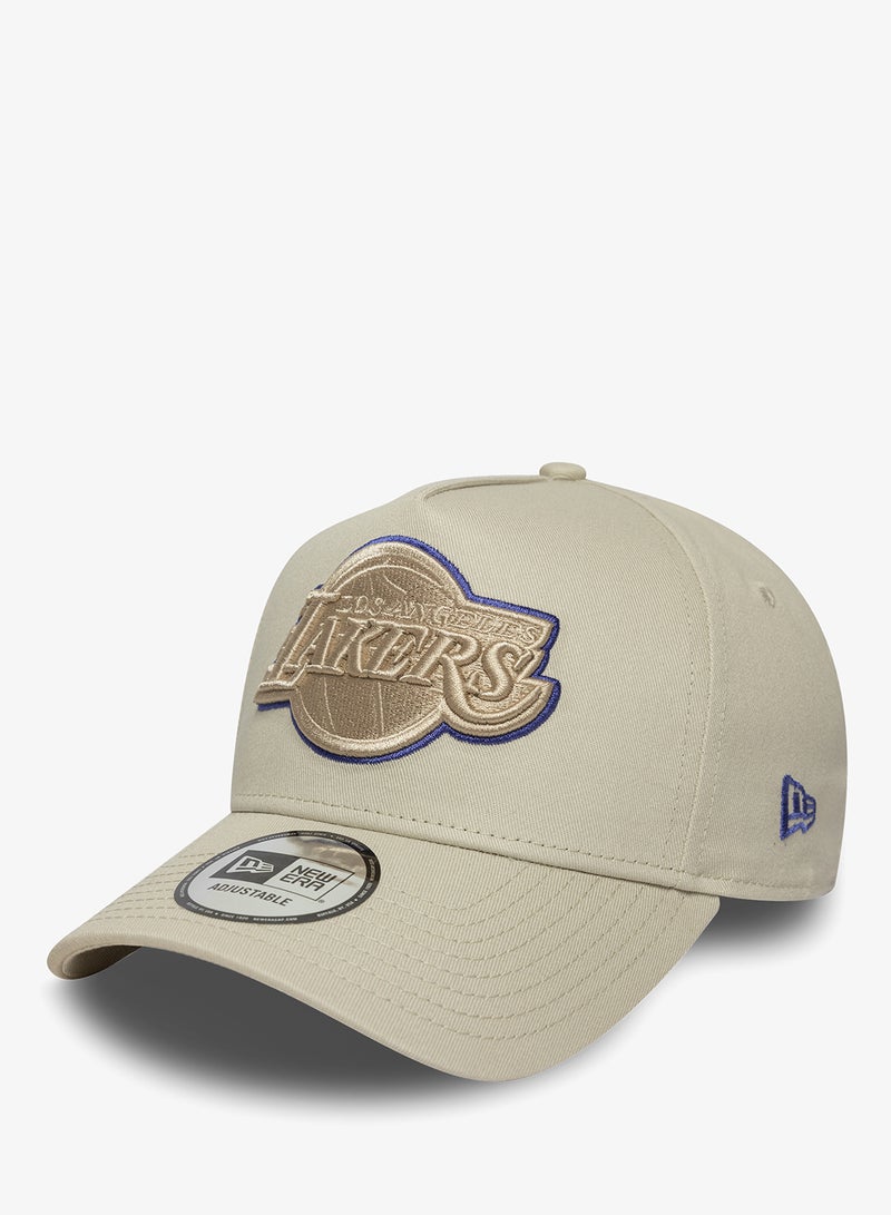نيو ايرا قبعة لوس أنجلوس ليكرز قابلة للتعديل بتصميم خطوط محيطية حجرية - Image 4
