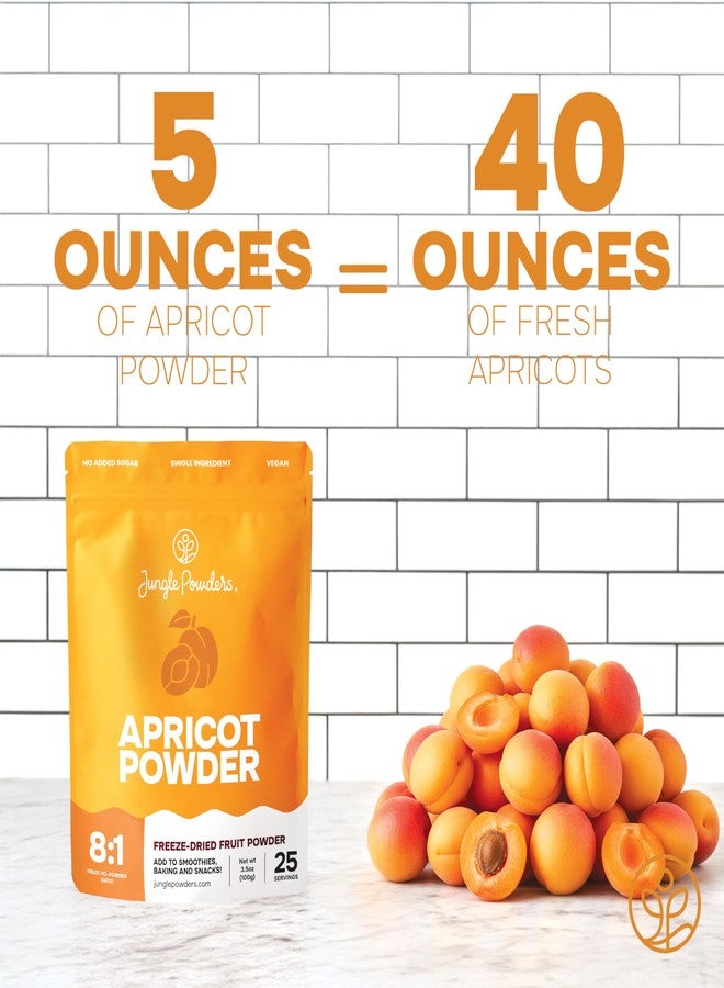 Jungle Powders Apricot Powder 3.5 Ounce Powdered Freeze Dried Apricot Fruit Smoothie No Sugar Added Additive and Filler Free Dehydrated Apricots Extract For Baking & Flavoring No Apricot Seeds Kernels - Image 3