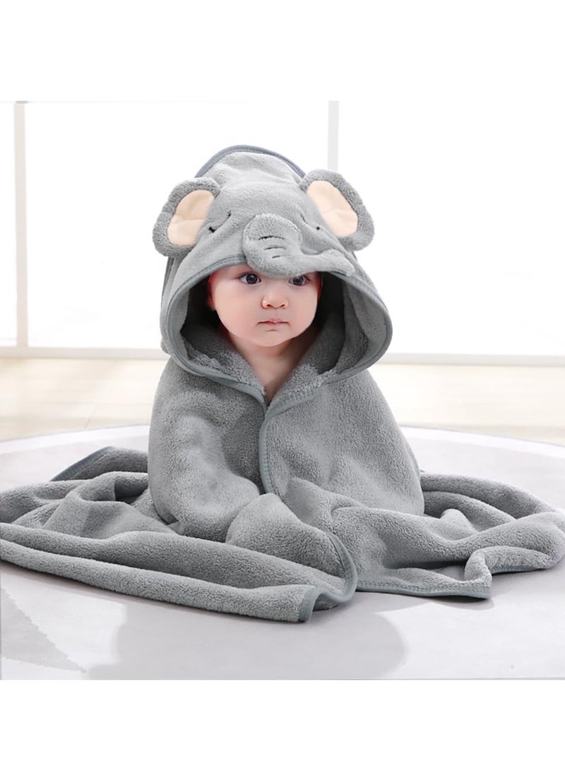 RATSAW 2 Pack Baby Bath Blanket Hooded Baby Towel Large Baby Bath Towel Absorbent Soft Baby Bath Blanket Cute Cartoon Animal Baby Towel for Boy Girl Baby - Image 3