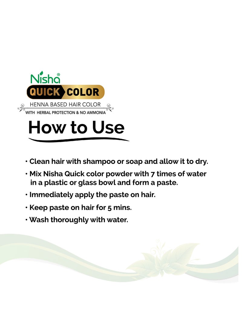 Nisha - Henna Hair Color Dye in 5 Minutes, Permanent Black Hair Dye Color, 100% Grey Coverage, Natural Black, 60gm - Image 1