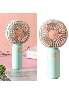 Thoraya Handheld Fan Rechargeable USB Charging Portable Mini Desktop Small for Summer Cooling Cyan  - Image 5