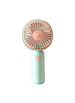 Thoraya Handheld Fan Rechargeable USB Charging Portable Mini Desktop Small for Summer Cooling Cyan  - Image 1
