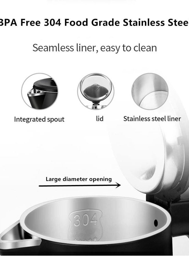 WTJMOV 0.8L Electric Kettle Stainless Steel, 800 Watts Small Electric Kettle 27 Ounce Fast Boil Auto Shut-off, Portable Water Boiler for Small Kitchen, Business Trip and More - Image 3