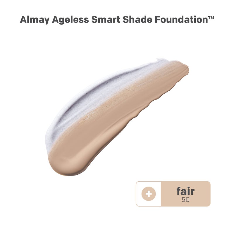 Almay Anti-Aging Foundation, Smart Shade Face Makeup with Hyaluronic Acid, Niacinamide, Vitamin C & E, Hypoallergenic-Fragrance Free, 050 Fair, 1 Fl Oz (Pack of 1) - Image 2