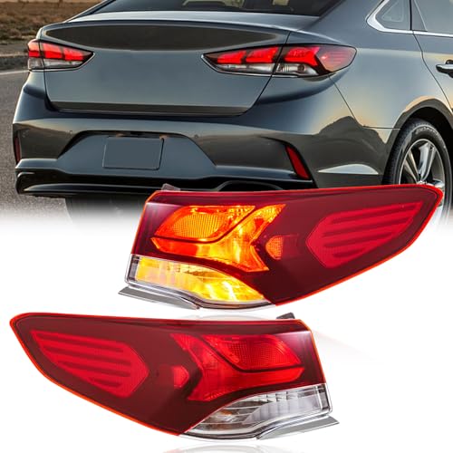 TODO Tail Lights Compatible With Hyundai Sonata 2018 2019 Rear Lamp (Driver Left & Passenger Right Side) - Image 4