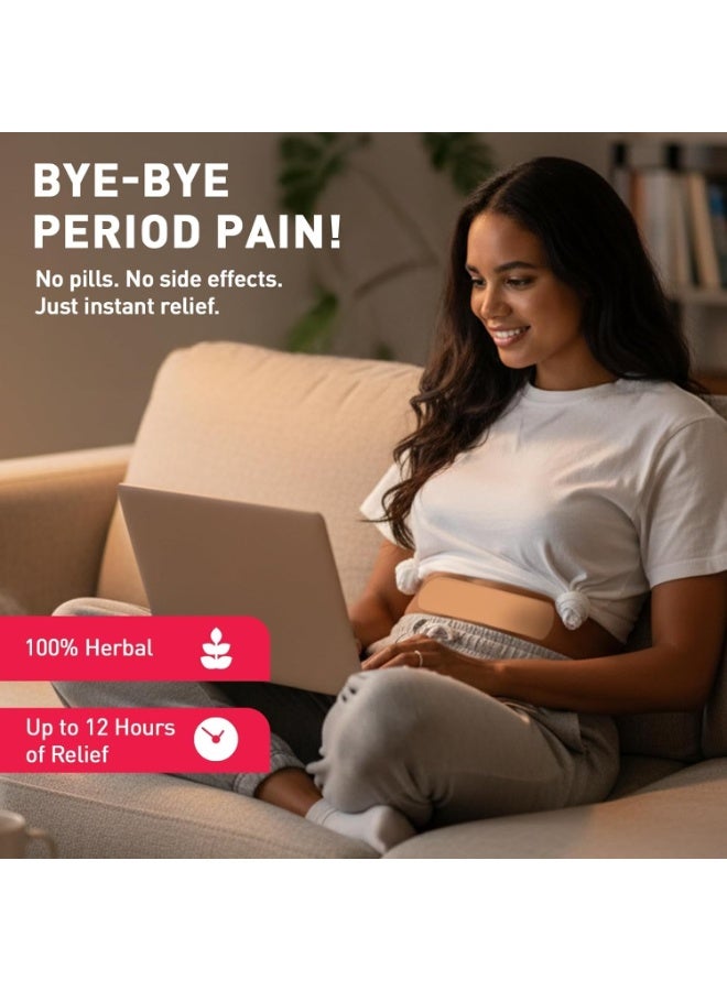 سيرونا لصقات "سيرونا" (Sirona) العشبية لتخفيف آلام الدورة الشهرية - عبوة تحتوي على 15 لصقة | راحة فورية من تقلصات الدورة الشهرية | لصقات مبردة خالية من المواد الكيميائية النشطة | لا تسبب آثاراً جانبية - Image 4