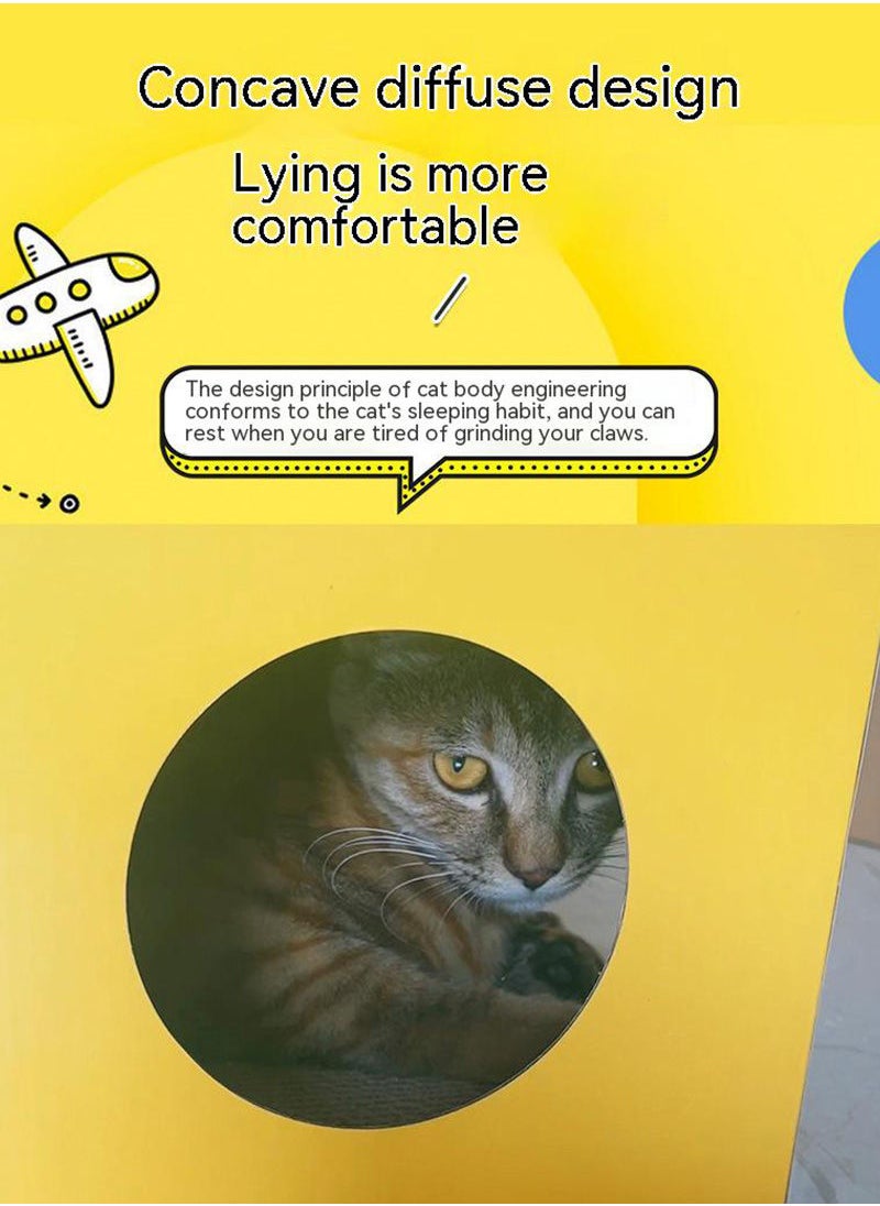 Generic - Cheese Box Cat Scratching Board Corrugated Paper Two Layers Cat Claw Board Claw Grinder Cat Toys - Image 1