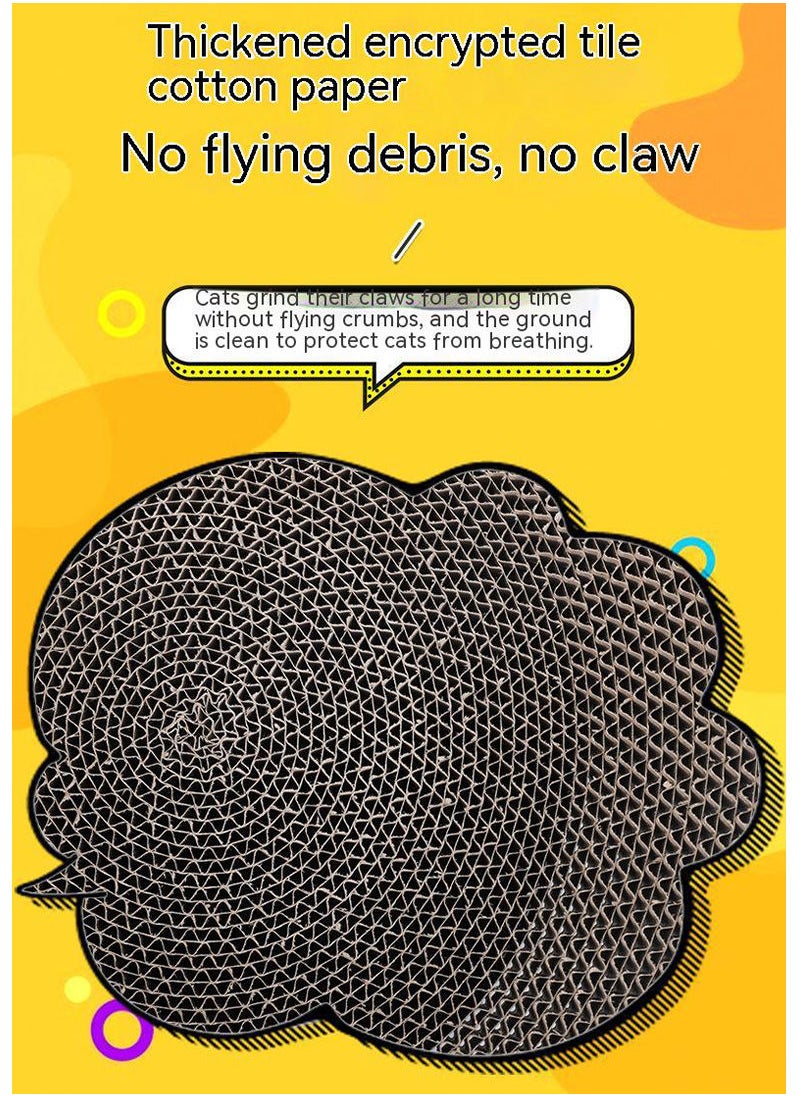 Generic - Cheese Box Cat Scratching Board Corrugated Paper Two Layers Cat Claw Board Claw Grinder Cat Toys - Image 1