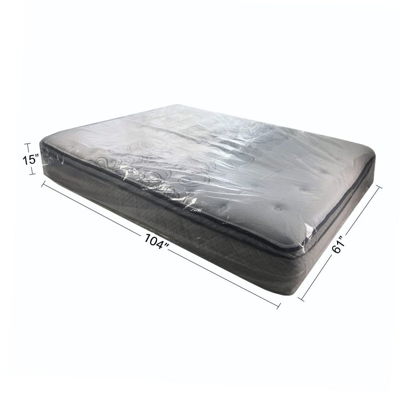 uBoxes Queen Mattress Clear Plastic Poly Covers, 61 x 15 x 104 inch, Heavy Duty 2 mil, 1 Pack - Image 2