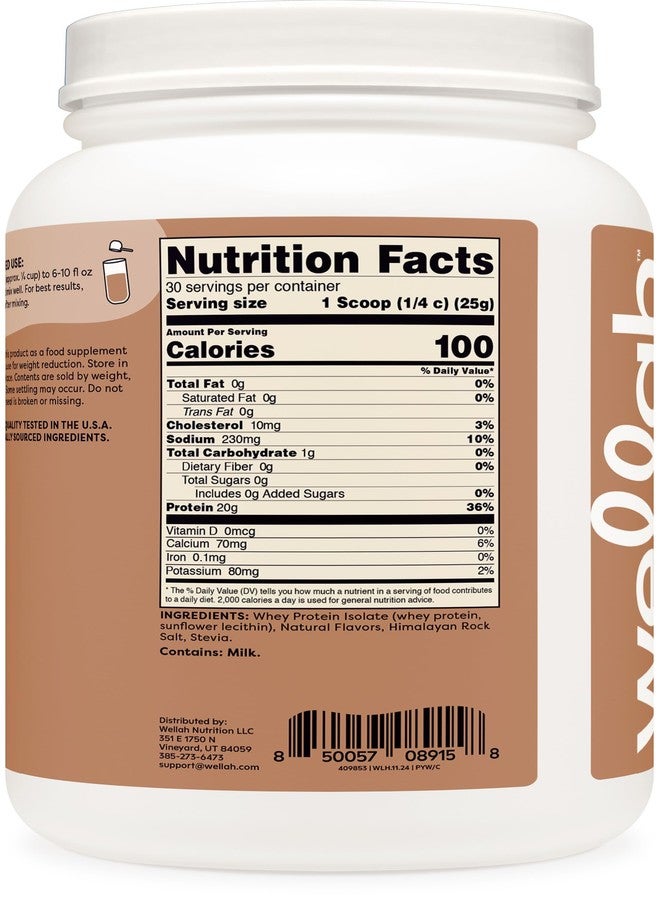 Wellah Protein Your Whey (30 Servings, Coconut Flavored) - Whey Protein Isolate Protein - Image 4