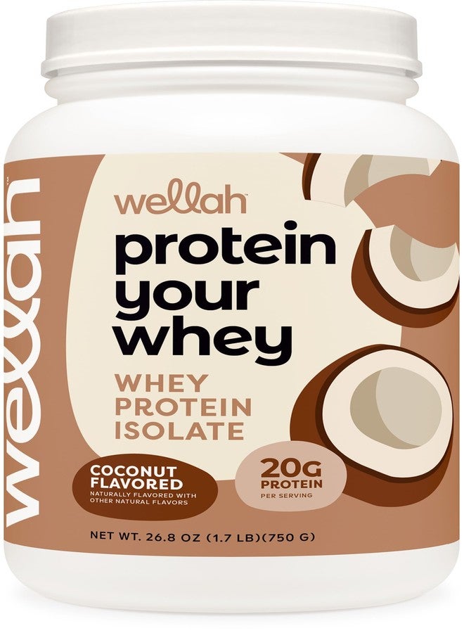 Wellah Protein Your Whey (30 Servings, Coconut Flavored) - Whey Protein Isolate Protein - Image 1