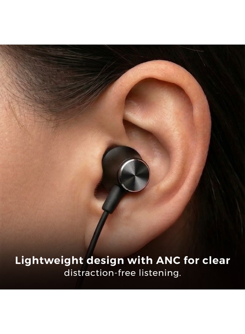 Trands TR-HS8672 Type-C In-Ear Headphones with Active Noise Cancellation (ANC), 12mm Drivers, High-Definition Mic & Ergonomic Design - Black - Image 5