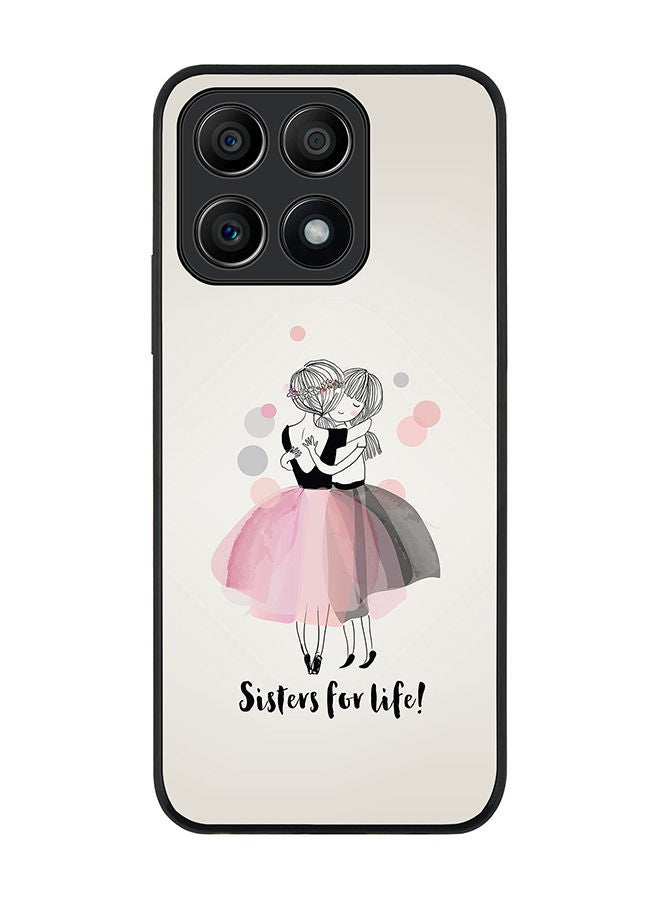 Stylizedd حافظة سوداء متينة لهاتف Honor X8A 4G، حافظة رفيعة، حواف مطاطية مرنة، مضادة للسقوط، غلاف TPU جل رقيق - الأخوات للأبد!  - Image 1