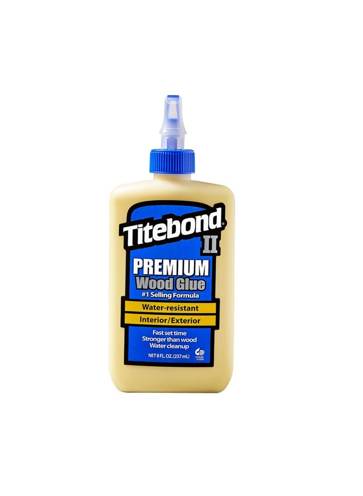 Franklin Titebond II Water-Resistant Premium Wood Glue Honey Cream 237ml - Image 1