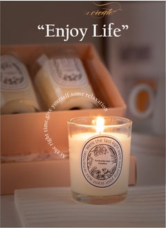 Aromatherapy Set of 3 Scented Candles, Three Different Scents, Color: White  - Image 4