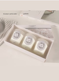 Aromatherapy Set of 3 Scented Candles, Three Different Scents, Color: White  - Image 5