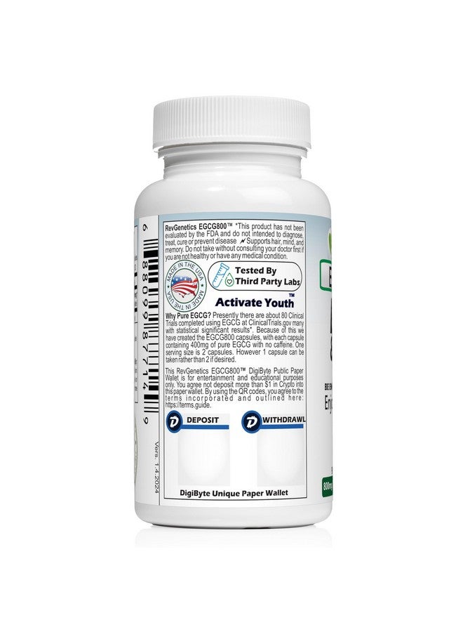 REVGENETICS ريفجينيتكس EGCG 800-800 ملغ 98% نقي - بدون كافيين - Image 3