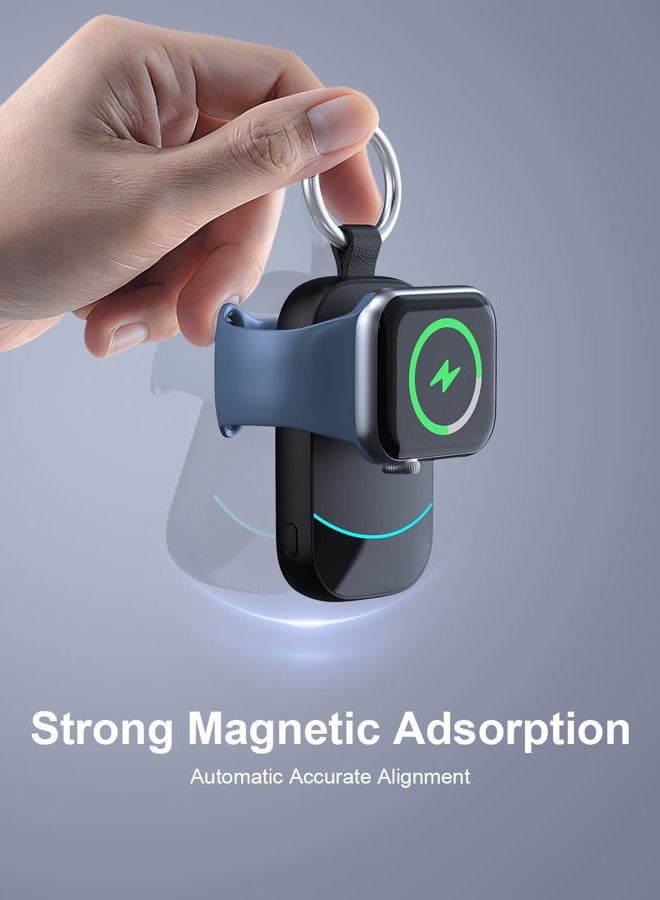 zikker 2500mAh Portable Charger for Apple Watch - Magnetic Fast Charging for Apple Watch Charger - Compact iWatch Accessories with Keychain for RV, Camping, Car & Travel Essential - Image 3