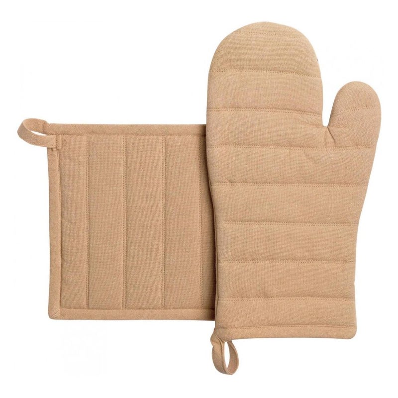 Jona Beige Glove & Potholder Set of 2