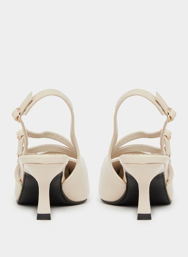 Styli Slingback Strappy Pointed Toe Pumps - Image 5