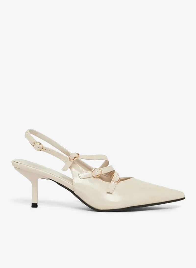 Styli Slingback Strappy Pointed Toe Pumps