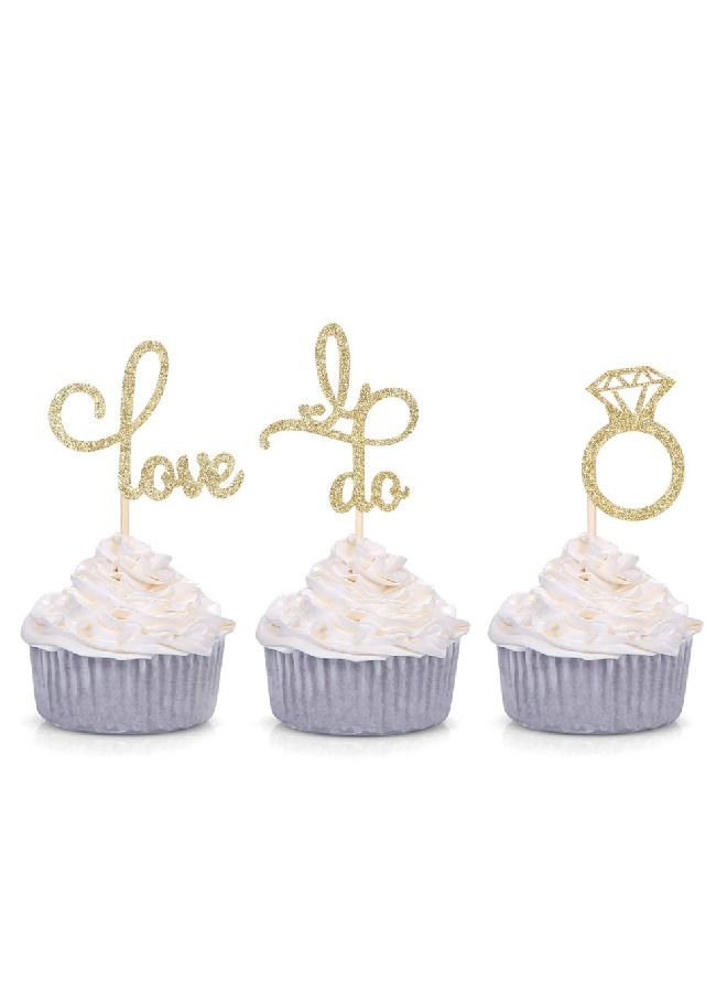 ThePartyPopper Love I do Cupcake Toppers 