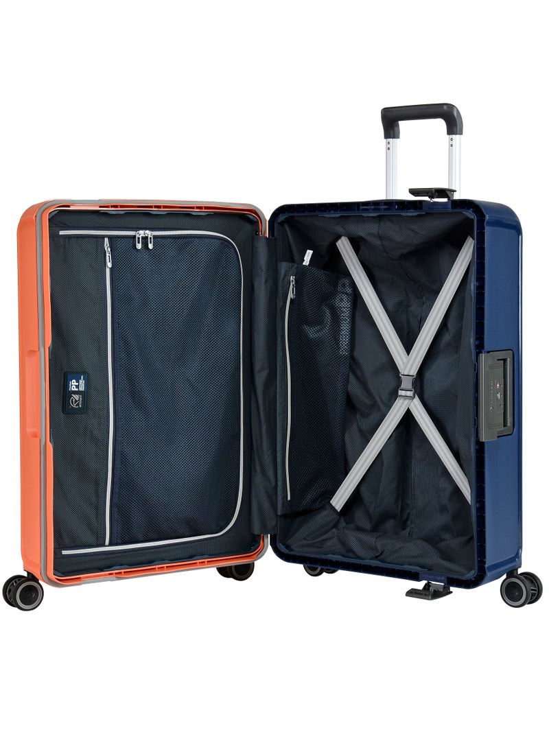 Vertica Hard Case Luggage Trolley Polypropylene Lightweight 4 Quiet Double Spinner Wheels With Tsa Lock B0006M DarkBlue Orange - pzsku/Z497E4660C530311C8DD0Z/45/_/1668675337/11533f79-9a03-4996-be59-c8df5181b5a8