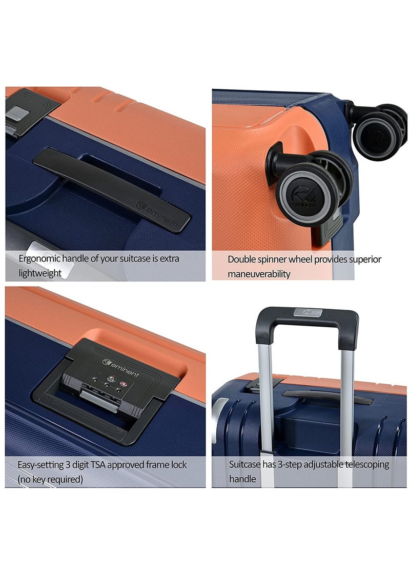 Vertica Hard Case Luggage Trolley Polypropylene Lightweight 4 Quiet Double Spinner Wheels With Tsa Lock B0006M DarkBlue Orange - pzsku/Z497E4660C530311C8DD0Z/45/_/1668675337/2ad663a7-a51f-4f79-a64f-44defdc8a877