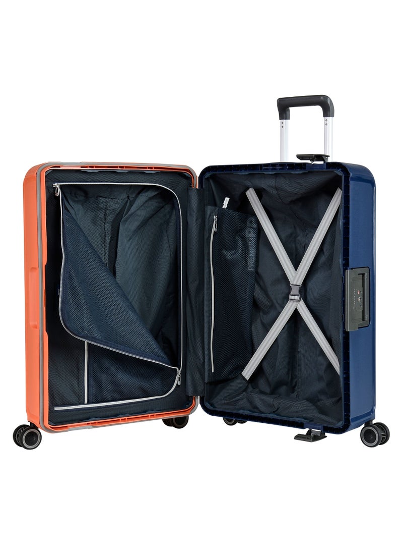 Vertica Hard Case Luggage Trolley Polypropylene Lightweight 4 Quiet Double Spinner Wheels With Tsa Lock B0006M DarkBlue Orange - pzsku/Z497E4660C530311C8DD0Z/45/_/1668675337/e868519d-9f3d-4d0e-85c3-6cf24c506581
