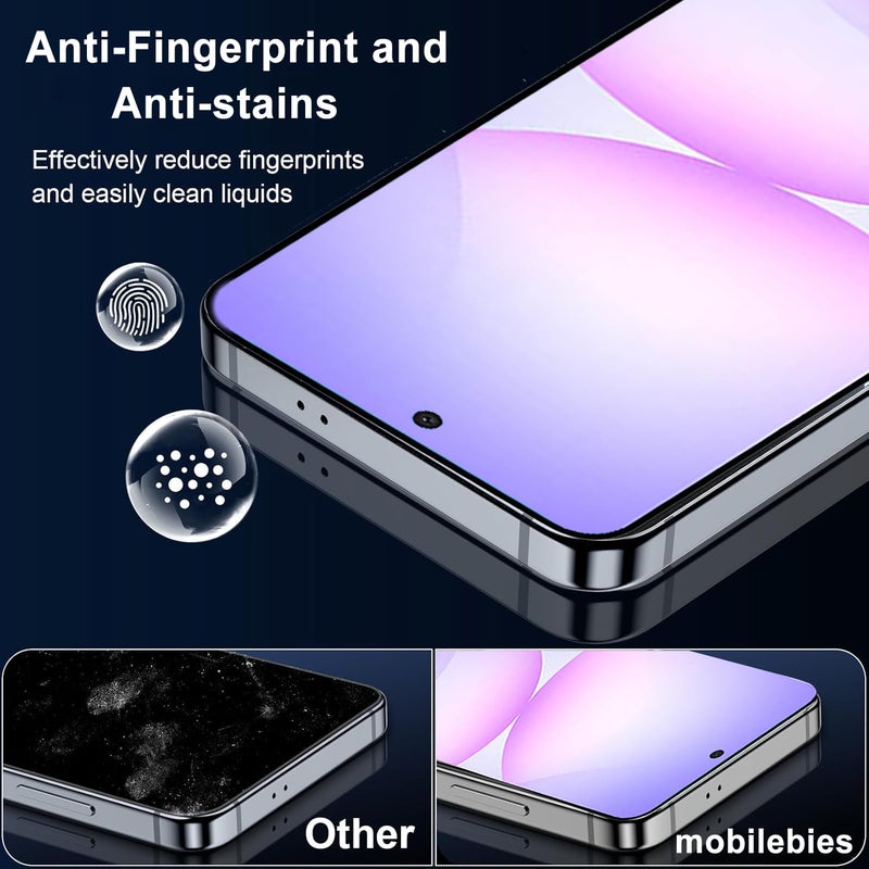 Mobilebies حماية شاشة زجاجية مقسّاة ممتازة لجهاز Redmi 15 5G (6.9 بوصة، عبوة من 1) - Image 3