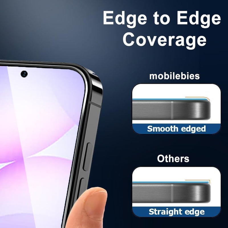 Mobilebies حماية شاشة زجاجية مقسّاة ممتازة لجهاز Redmi 15 5G (6.9 بوصة، عبوة من 1) - Image 5