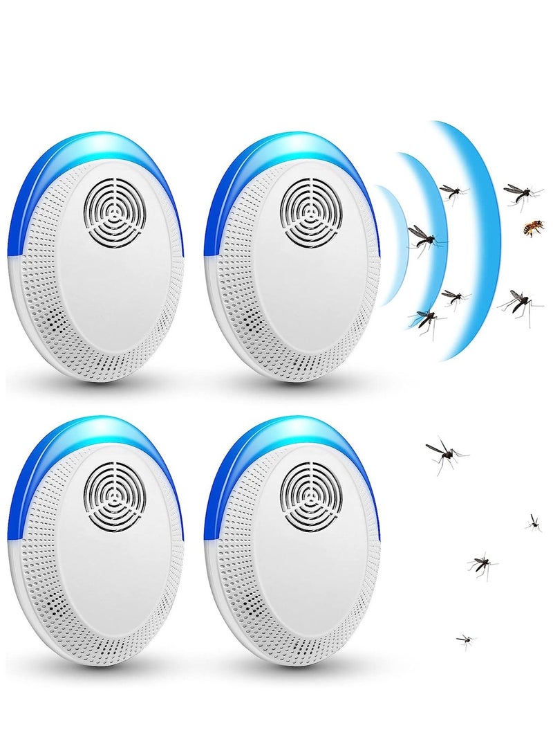 Mosquito Repellent, Electronic Ultrasonic Pest Repeller Plug in for Insects, Indoor Pest Control for Living Room, Garage, Office, Hotel (4 Pack)