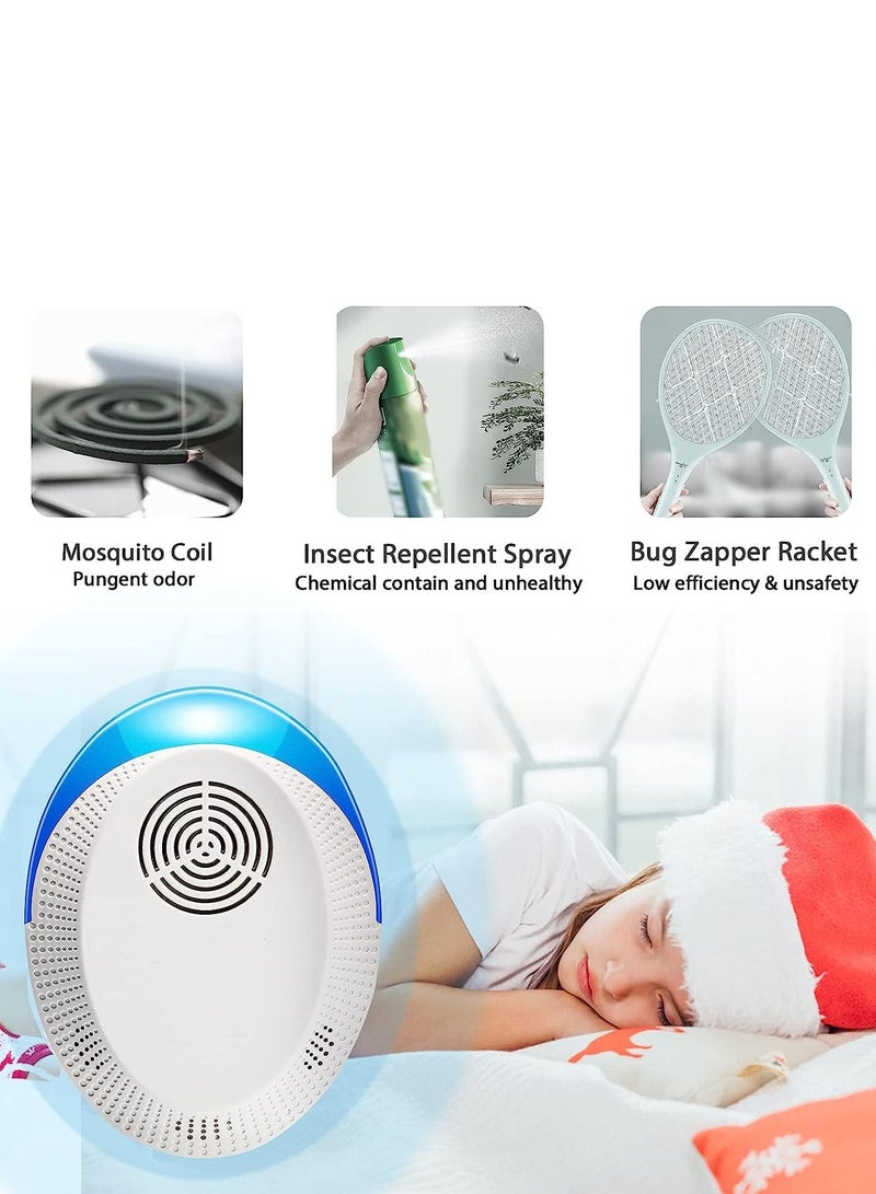 Mosquito Repellent, Electronic Ultrasonic Pest Repeller Plug in for Insects, Indoor Pest Control for Living Room, Garage, Office, Hotel (4 Pack)
