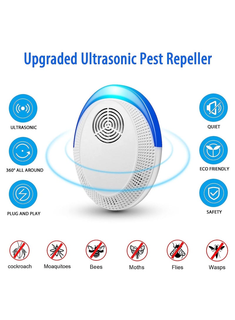 Mosquito Repellent, Electronic Ultrasonic Pest Repeller Plug in for Insects, Indoor Pest Control for Living Room, Garage, Office, Hotel (4 Pack)
