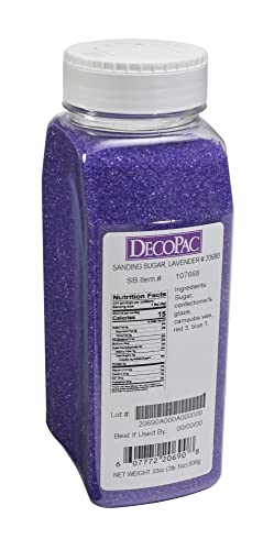 DecoPac Sanding Sugar | Lavender Purple Edible Sugar Sprinkles | 33oz | Edible Sanding Sugar in Handheld Container | Made In USA | Sugar Sprinkle Mix For Cakes, Cupcakes, Cookies, Extra Large Pack | 33 Ounce - Lavender Purple - Image 2