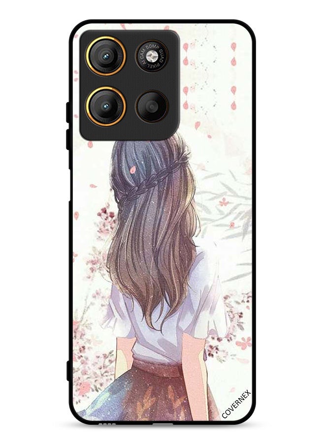 Covernex Motorola Moto G15 Protective Case Cover Cute Girl In Deep Thinking