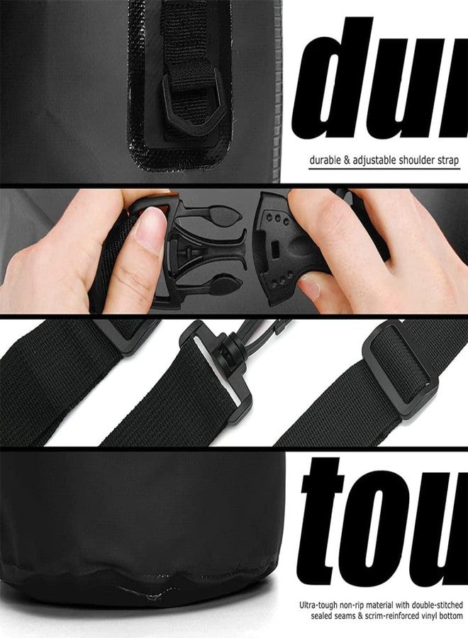 Drofail 10 Liter Outdoor Ocean Pack for Outdoor Boating, Hiking, Camping, Rafting Snowboarding and Backpacking (Black) - Image 3