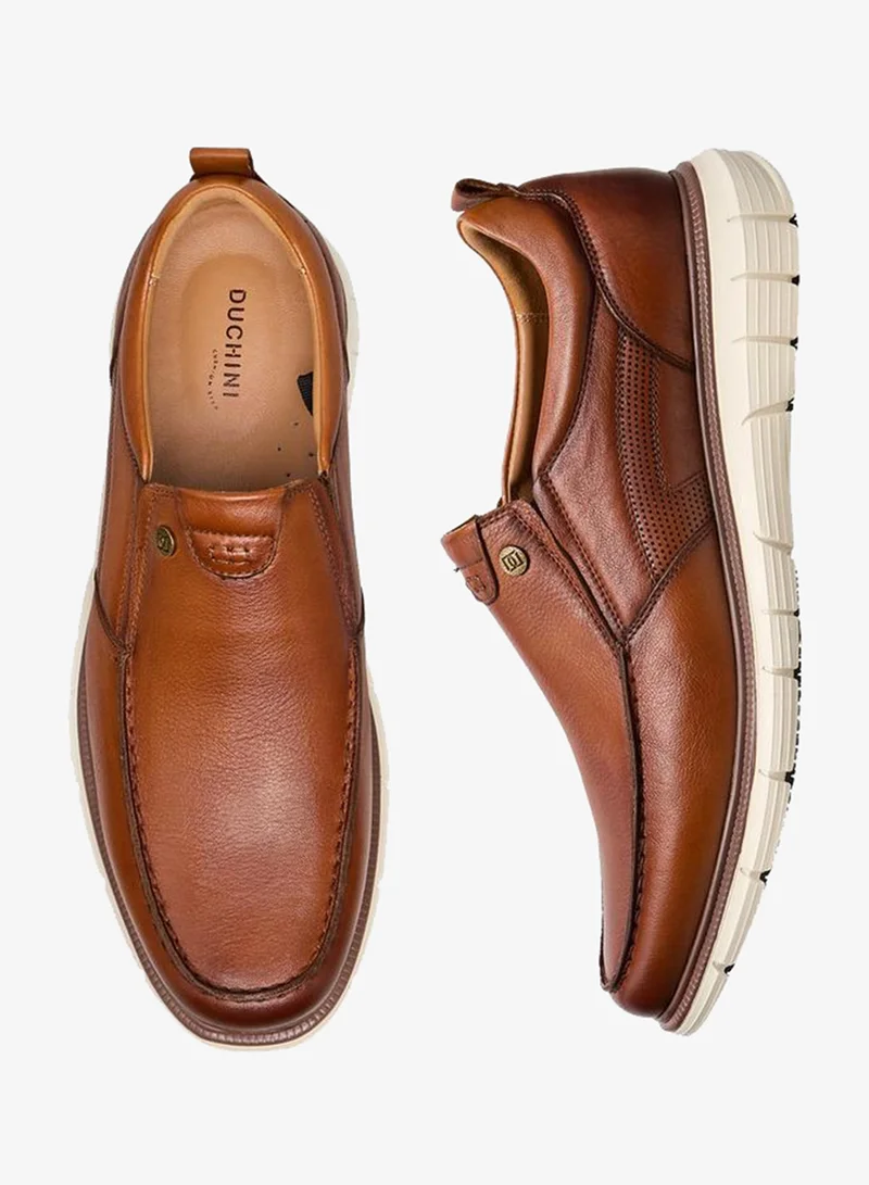 DUCHINI BROWN Men Leather Slip-On Loafers for Men | Best Price UAE