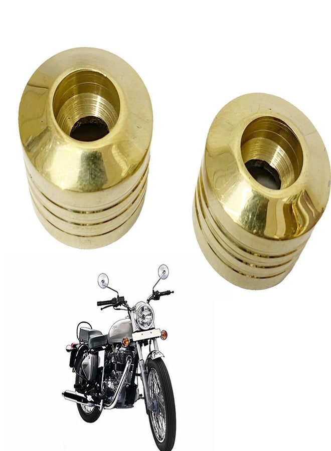 Ozango Bike Antique Desgin Plain Handle Bar Weight Handlebar Weight Pure Brass Golden Suitable for RE Electra - Image 1