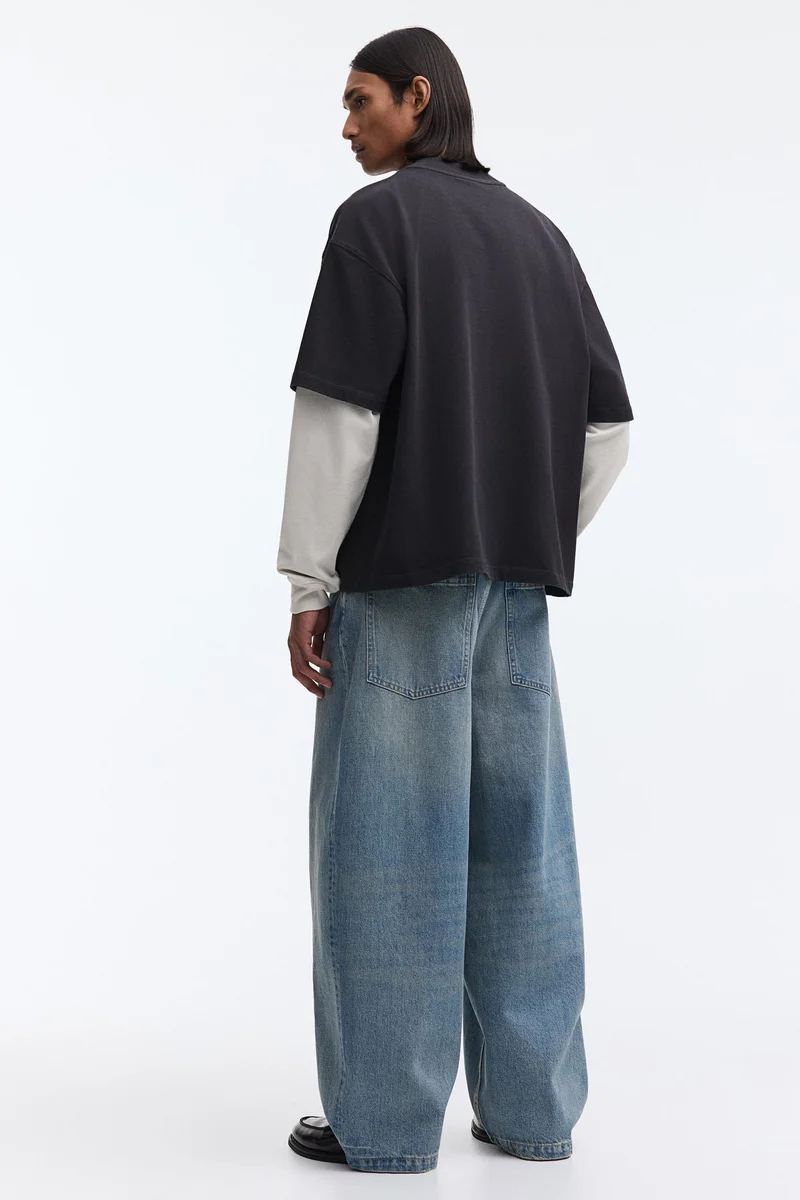 H&M  Oversized Fit Layered cotton top for Men | Best Price UAE