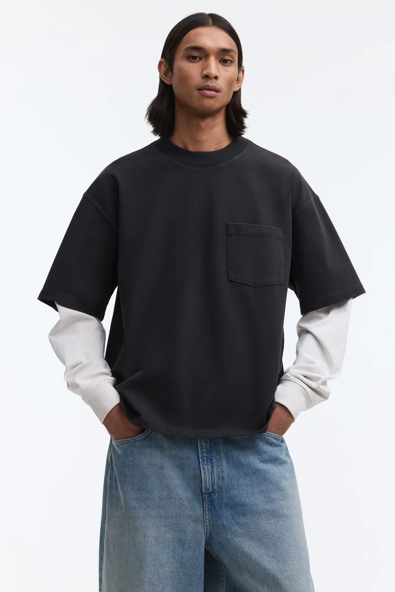 Oversized Fit Layered cotton top