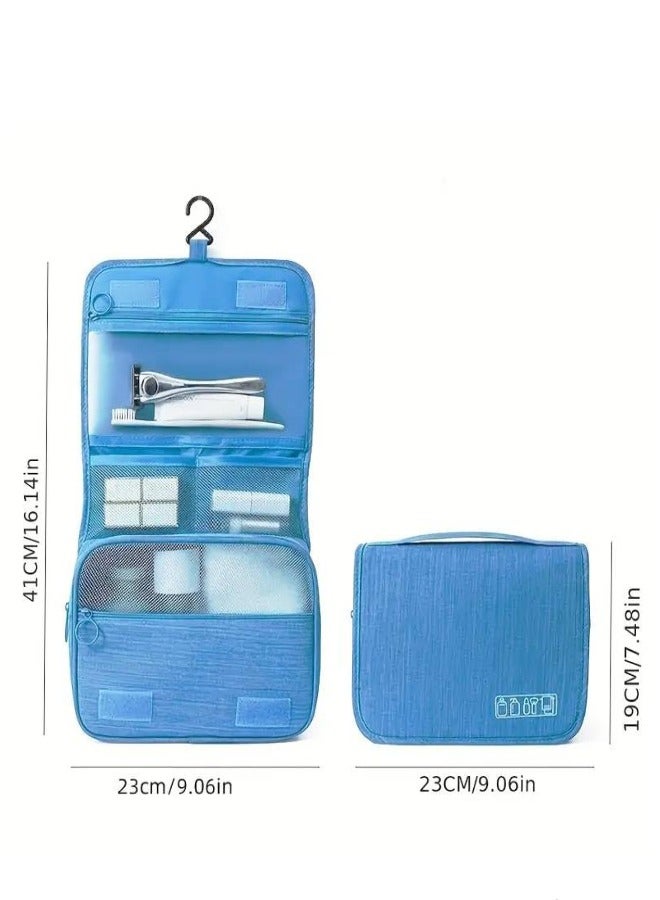 صن كير حقيبة أدوات الزينة المعلقة للسفر، حقيبة أدوات الزينة للرجال والنساء، مستلزمات السفر ومنظم المكياج لمستلزمات الزينة ومستحضرات التجميل والمكياج والمجوهرات وأدوات الحلاقة وما إلى ذلك. - Image 3