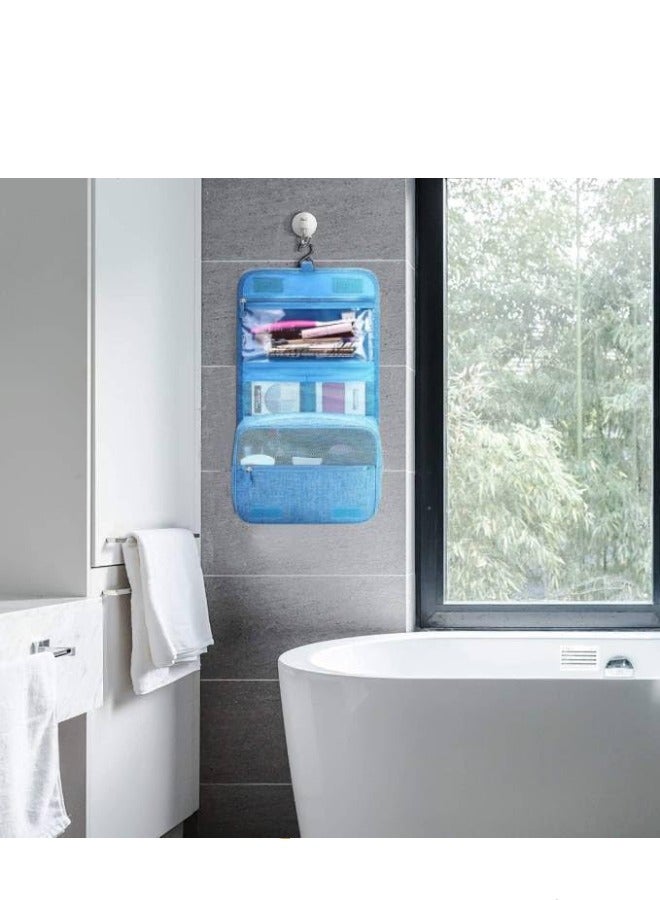 صن كير حقيبة أدوات الزينة المعلقة للسفر، حقيبة أدوات الزينة للرجال والنساء، مستلزمات السفر ومنظم المكياج لمستلزمات الزينة ومستحضرات التجميل والمكياج والمجوهرات وأدوات الحلاقة وما إلى ذلك. - Image 5