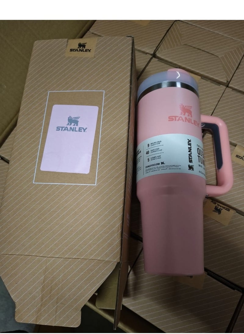 Stanley - 30oz Tumbler with Handle Insulated Stainless Steel Travel Coffee Mug with Straw & Medium Water Bottle Cup for Hot & Cold Beverages - Image 1