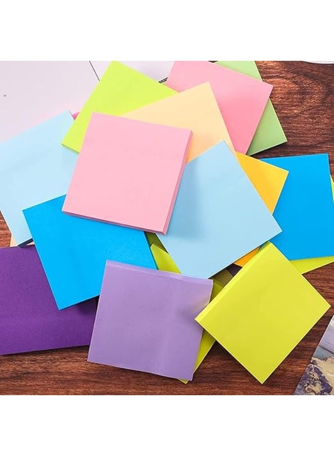UREVO Vibrant 12-Color Fluorescent Post-it Notes | 600 Sheet Value Pack | 3x3 Inch Strong Adhesive Memo Pads for Office, Study & Reminders - Image 5